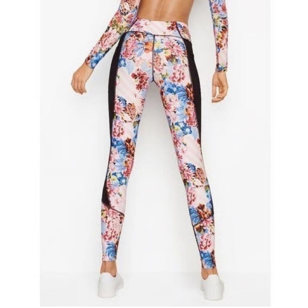 Victoria’s Secret Mary Karantzou Total Knockout Leggings M Black Floral‎ Sport